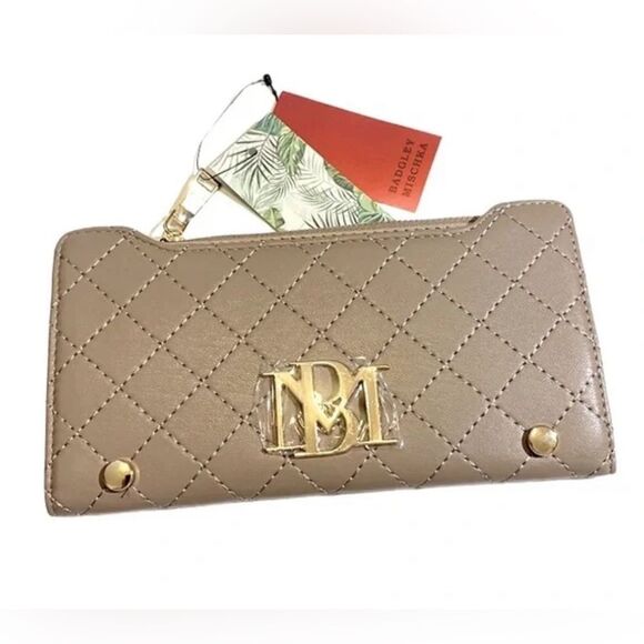 NWT Badgley Mischka Taupe Wallet - Picture 1 of 5